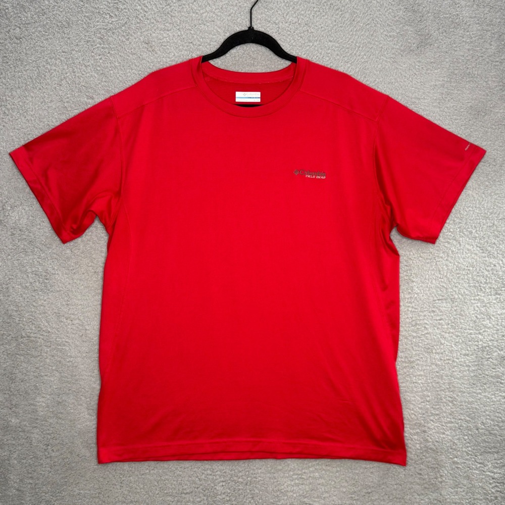 Columbia Field Gear Mens XL Red Omni-Wick Short Sleeve Performance TShirt VM6094